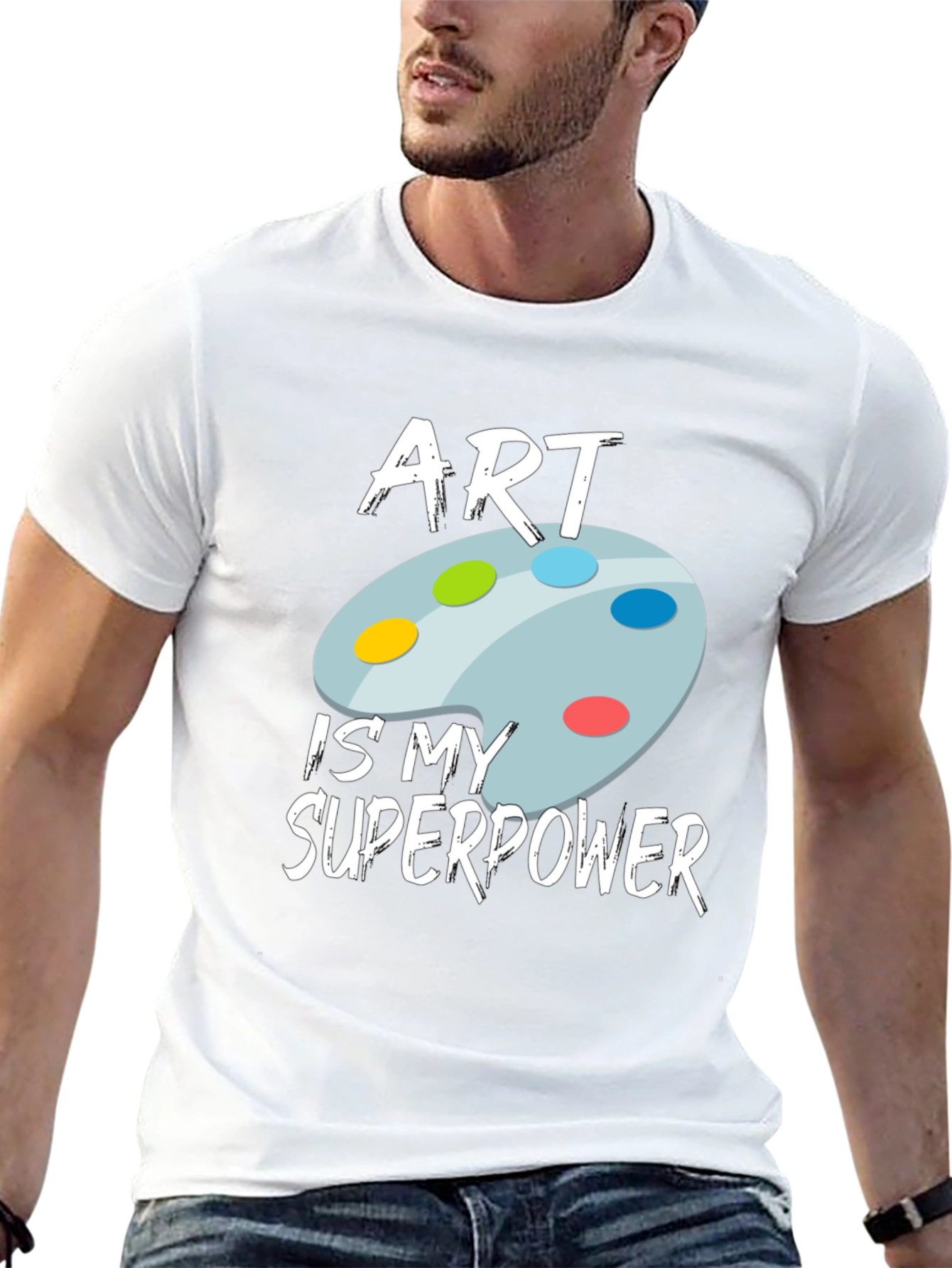 Art is My Superpower Black T-Shirt - 13