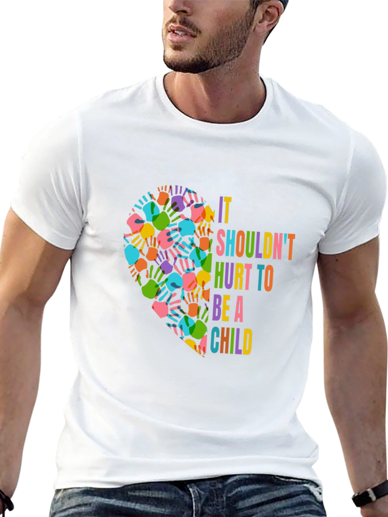 Black It Shouldn't Hurt To Be A Child T-Shirt view 13
