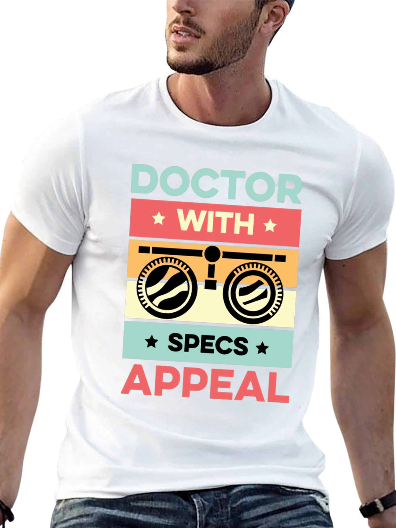 Black Doctor Specs Appeal Graphic T-Shirt view 13