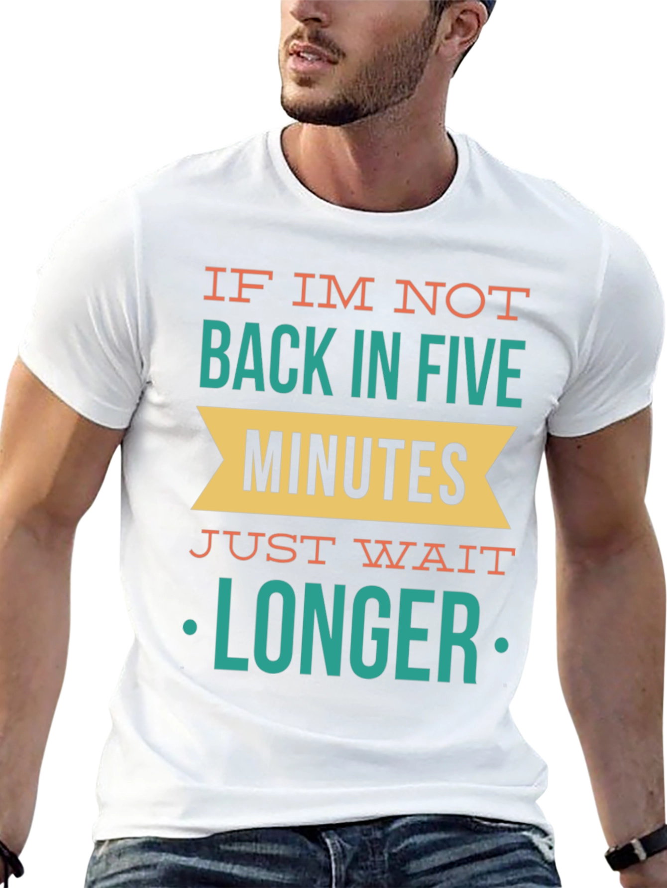 Black Funny Sarcastic Graphic T-Shirt - Wait Longer view 13