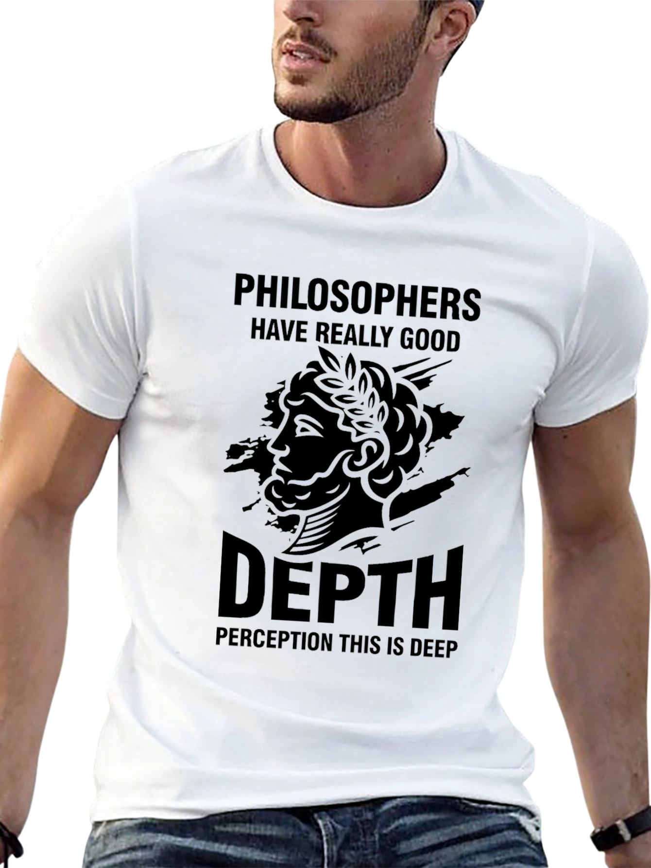 Black Philosophers Depth Perception Black T-Shirt view 13