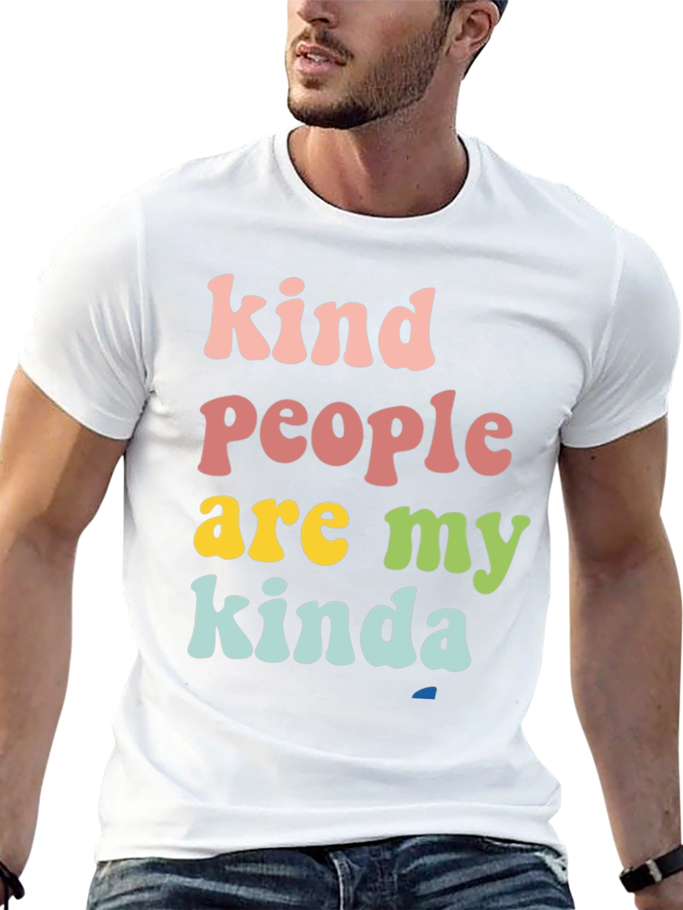 Black Kind People T-Shirt - Retro Colorful Design view 13