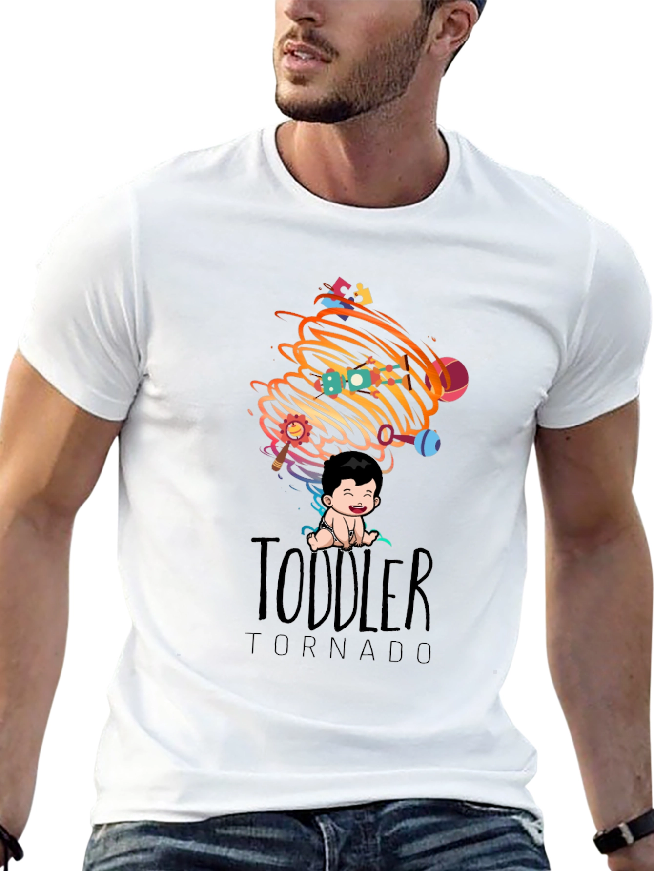 Black Toddler Tornado Graphic Tee view 13
