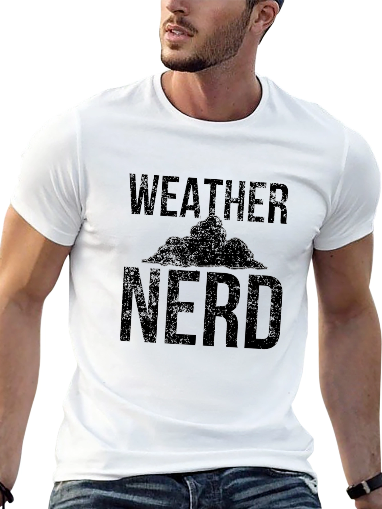 Black Weather Nerd Black T-Shirt view 13