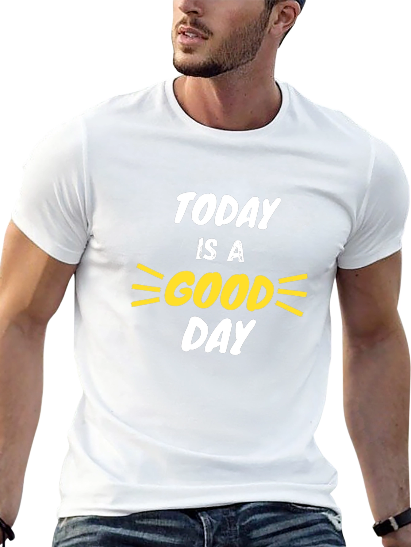 Black Today Is A Good Day Graphic Tee - Black view 13