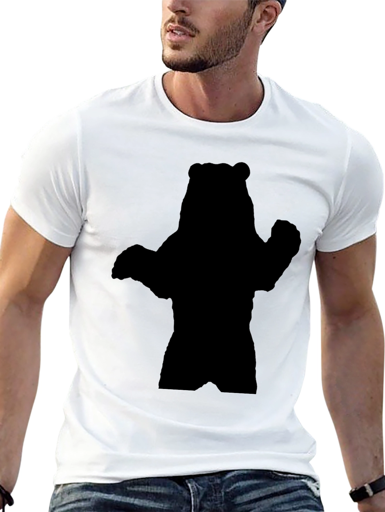 Black Bear Silhouette Graphic Tee - Black view 13