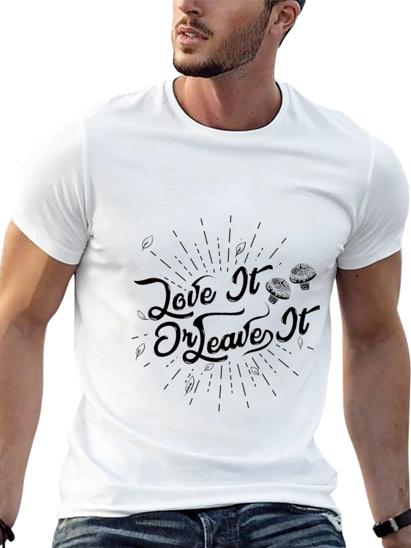 Black Love It or Leave It Black T-Shirt view 13