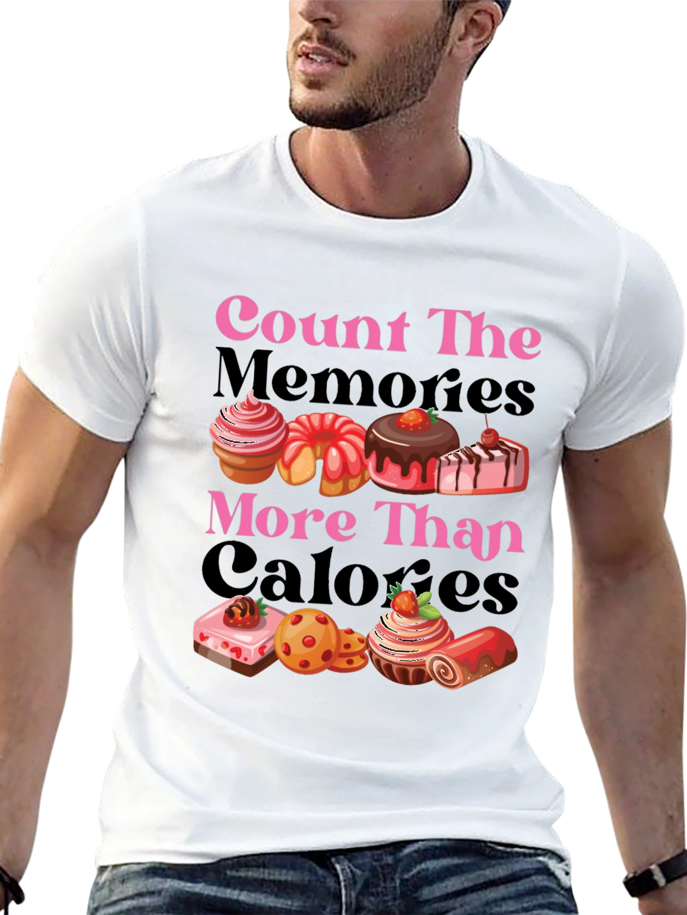 Black Count Memories Not Calories Graphic Tee view 13