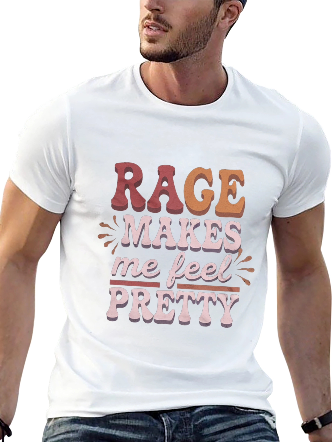 Black Rage Makes Me Feel Pretty Graphic T-Shirt view 13