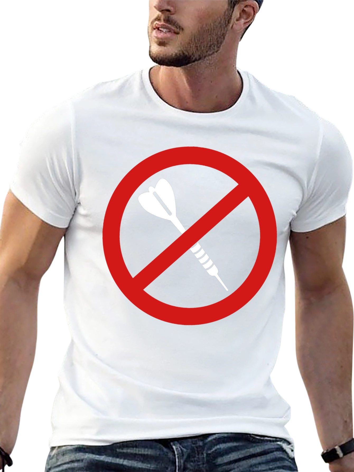 Black No Darts Allowed T-Shirt - Dart Game Ban Tee view 13