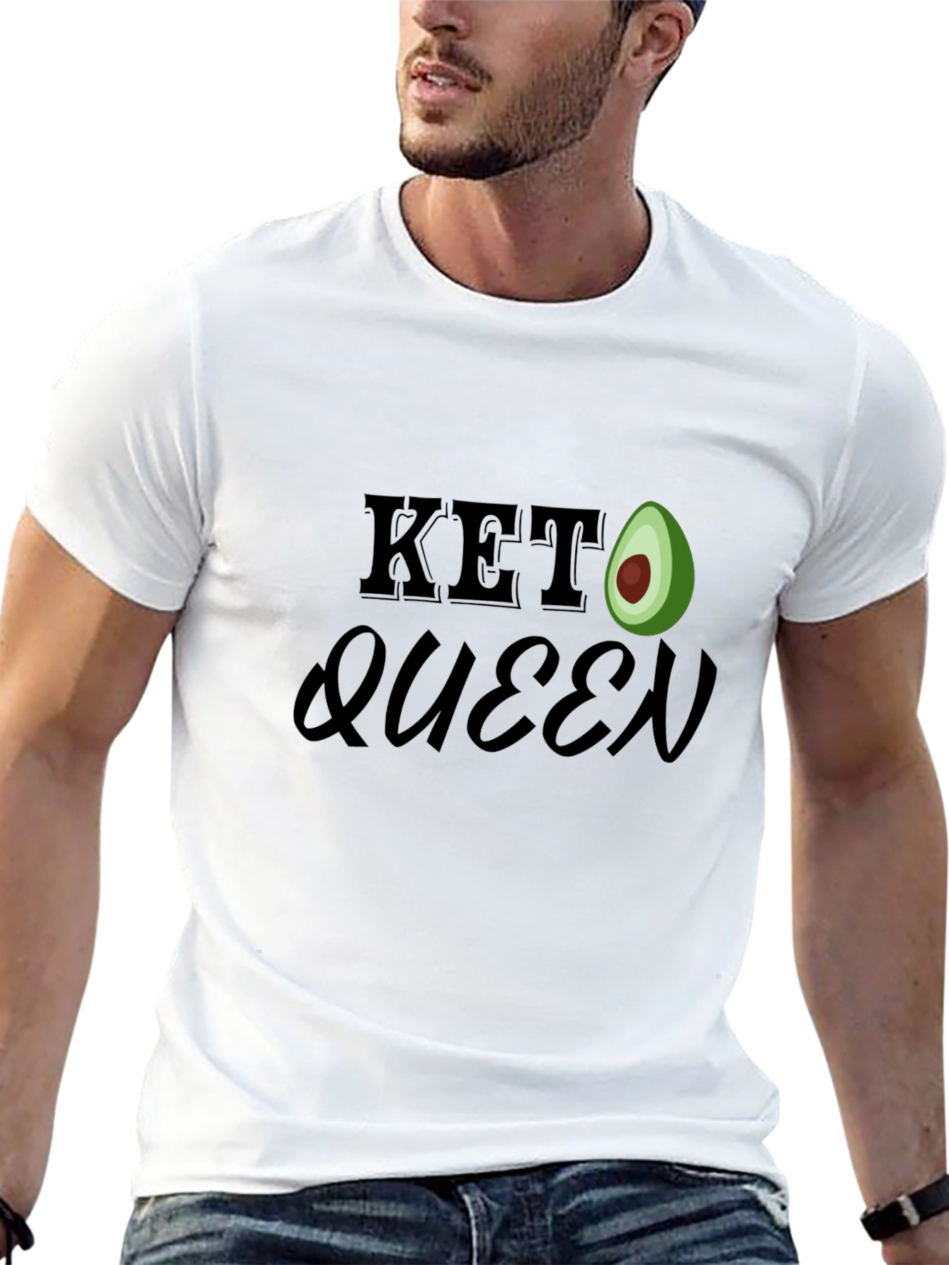 Black Keto Queen Avocado T-Shirt - Black view 13