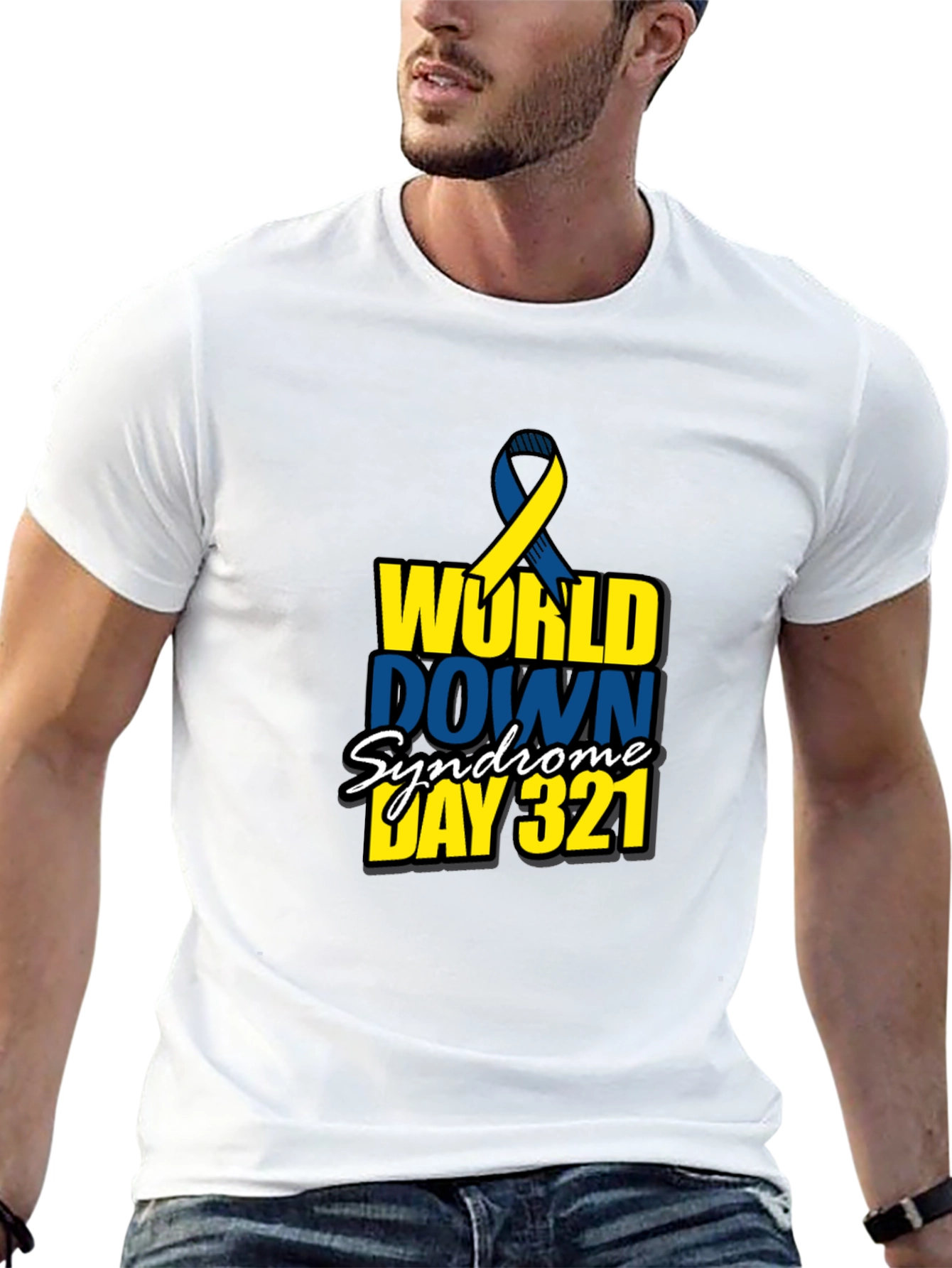 Black World Down Syndrome Awareness Day 321 Black T-Shirt view 13