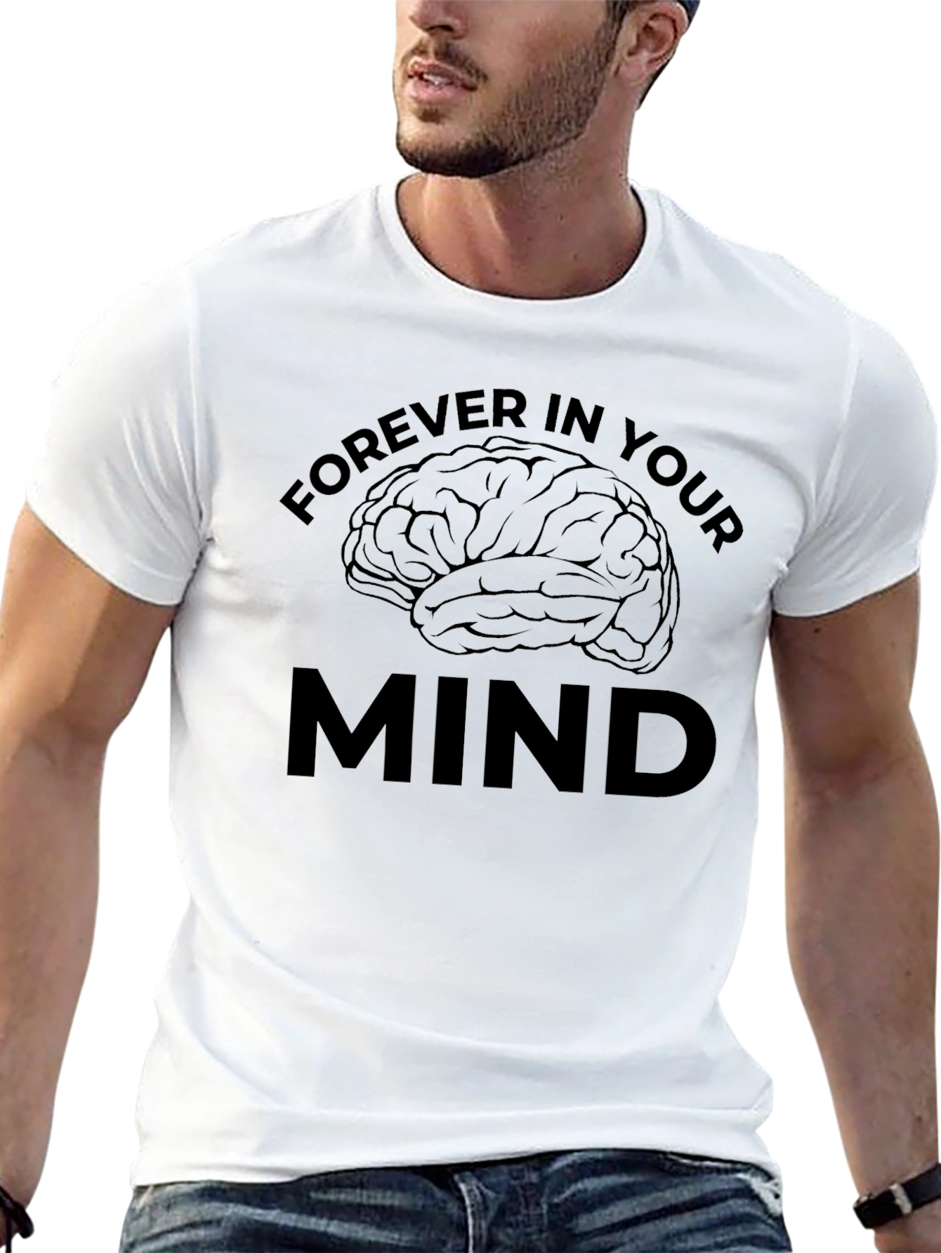 Black Forever In Your Mind Brain Graphic Tee view 13