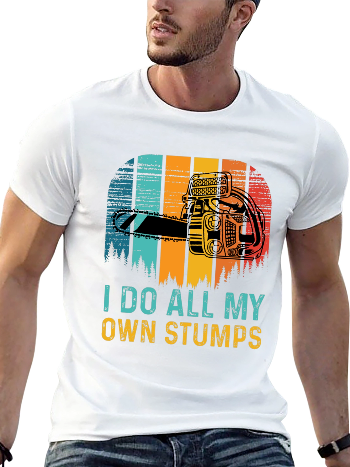 Black I Do All My Own Stumps Funny Graphic Tee view 13