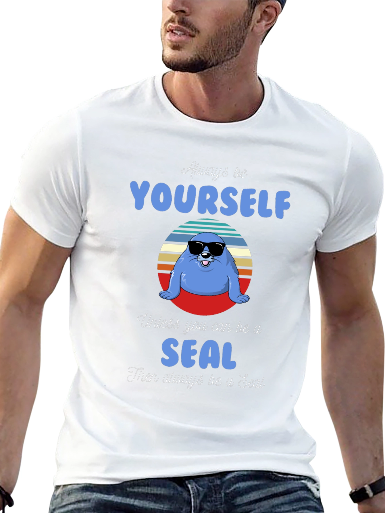 Black Always Be Yourself Unless You Can Be A Seal T-Shirt view 13