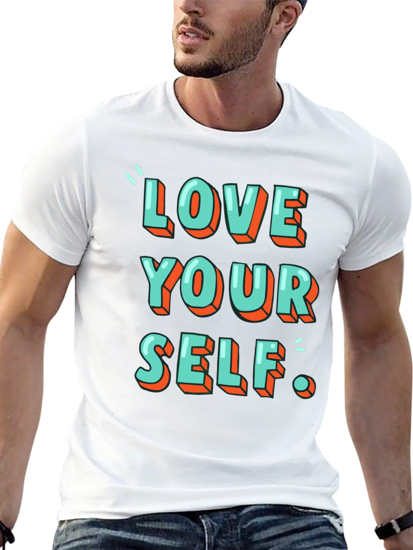 Black Love Yourself Graphic Tee - Black view 13
