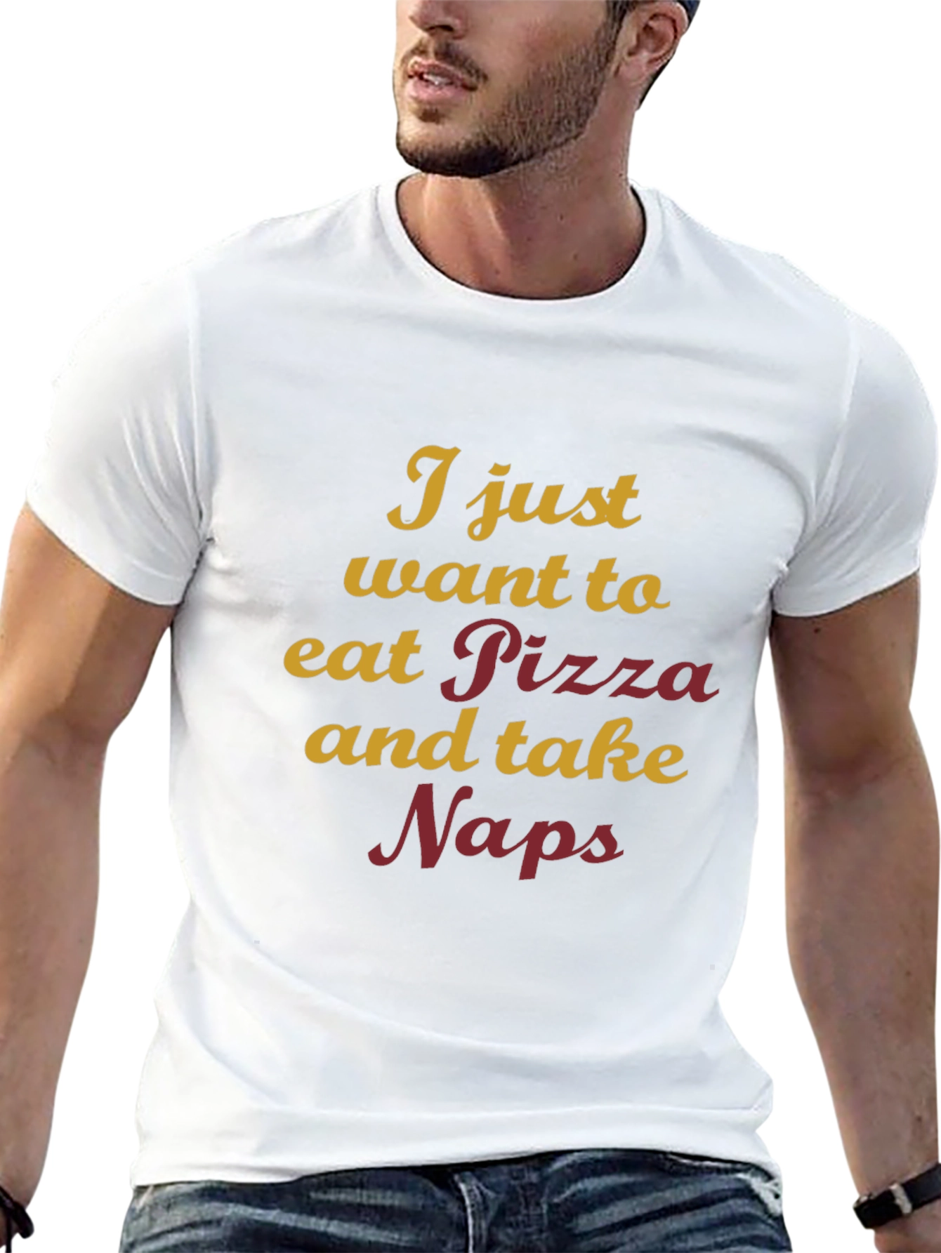 Black Pizza and Naps Graphic Tee view 13