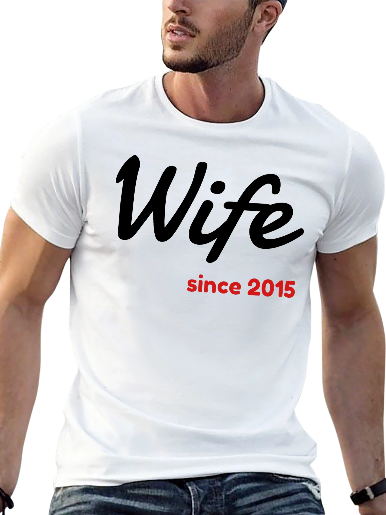 Black Wife Since 2015 T-Shirt view 13