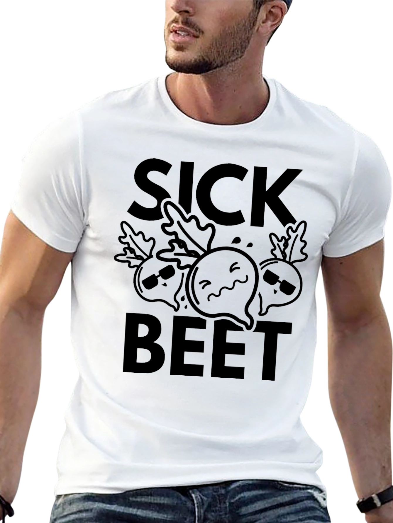 Sick Beet Graphic T-Shirt - Funny Vegetable Tee - 13