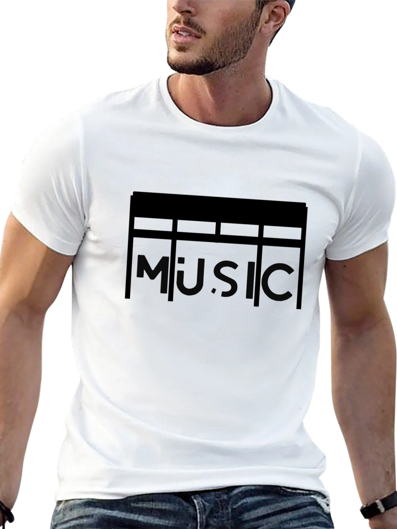 Black Music Keyboard Graphic Tee - Soft Cotton Blend view 13