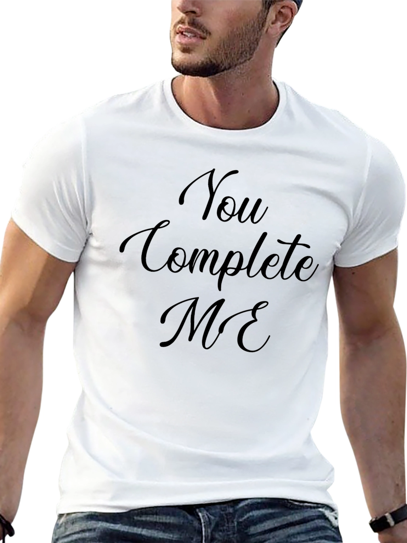 Black You Complete Me Crew Neck T-Shirt view 13