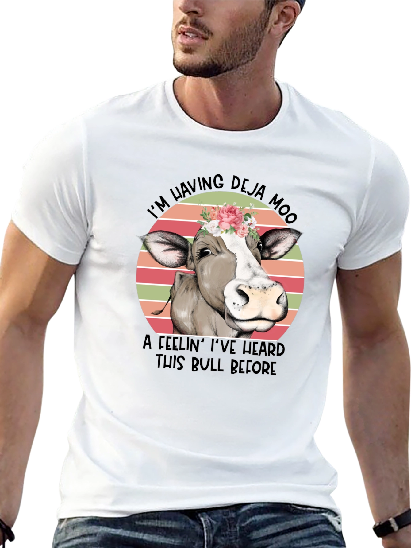 Black Deja Moo Cow Graphic Tee view 13