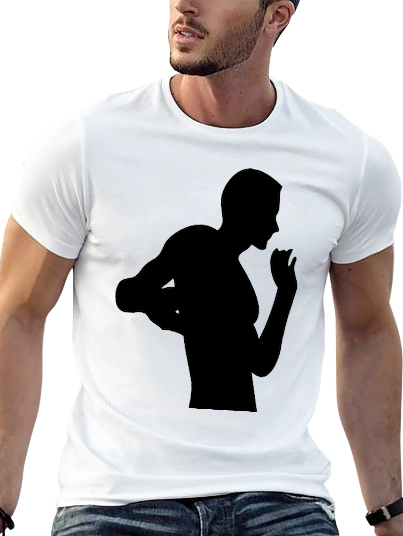 Black Black Silhouette Graphic Tee view 13