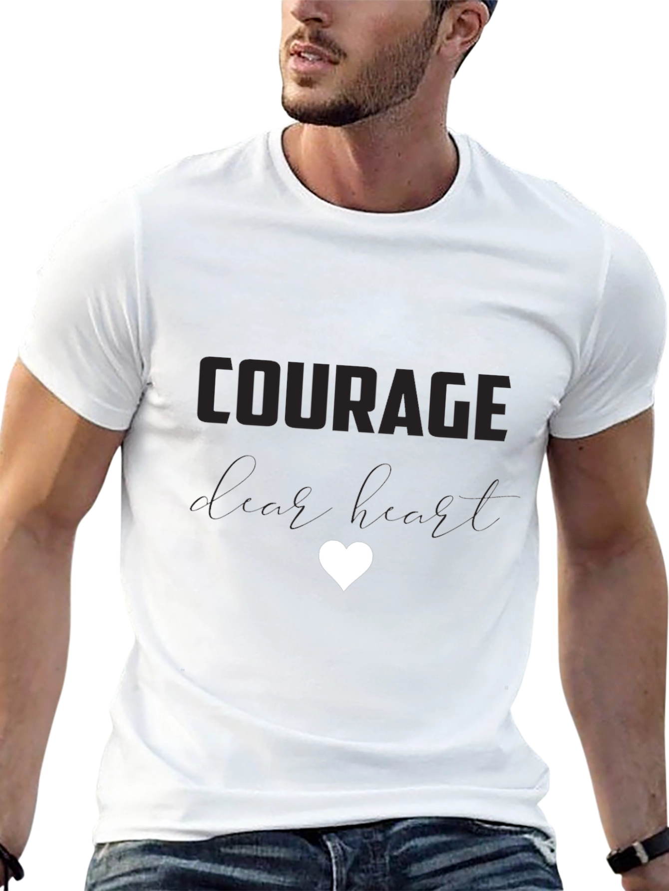 Black Courage Dear Heart T-Shirt view 13