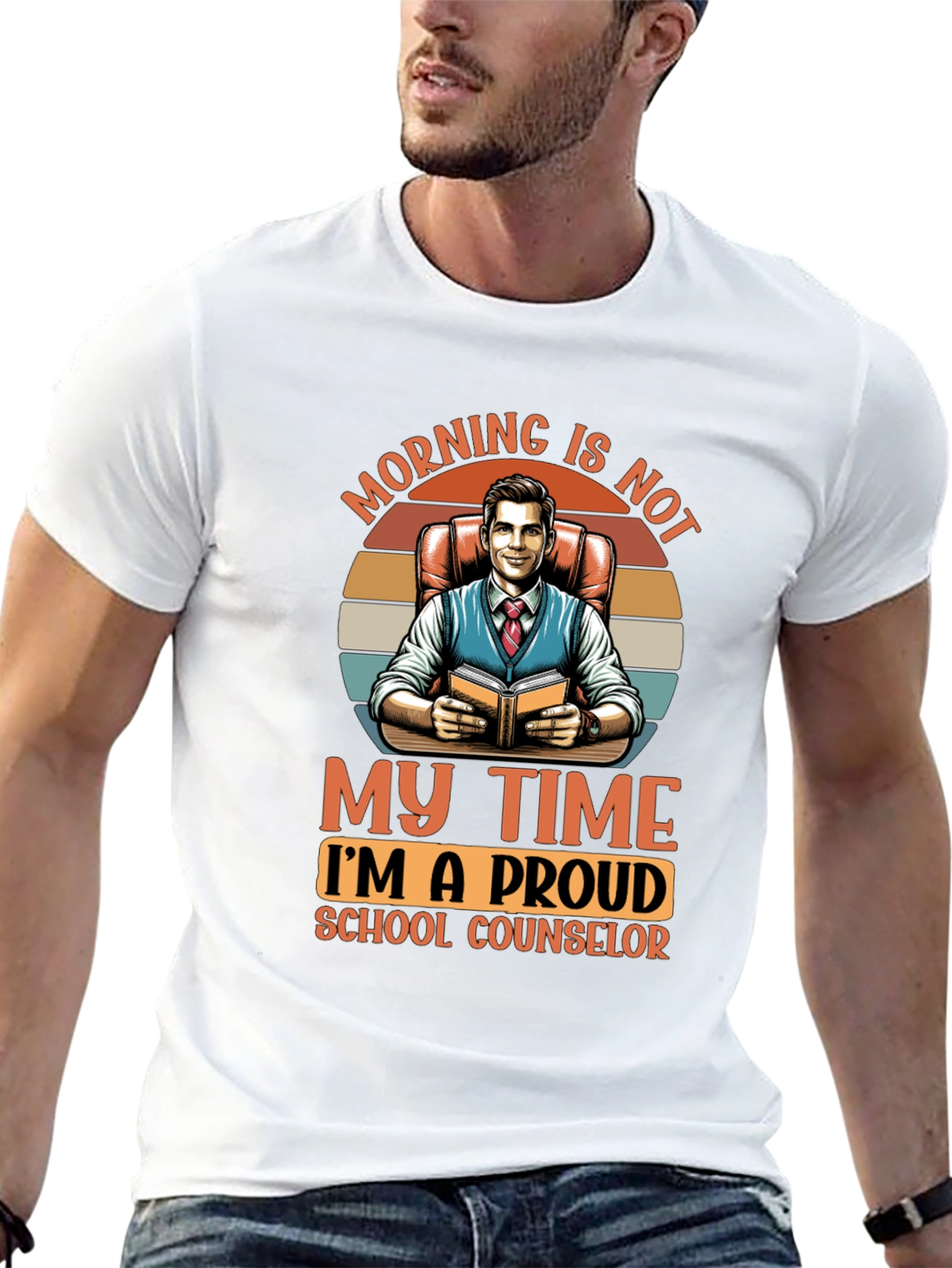 Black Proud School Counselor T-Shirt - Morning Is Not My Time view 13