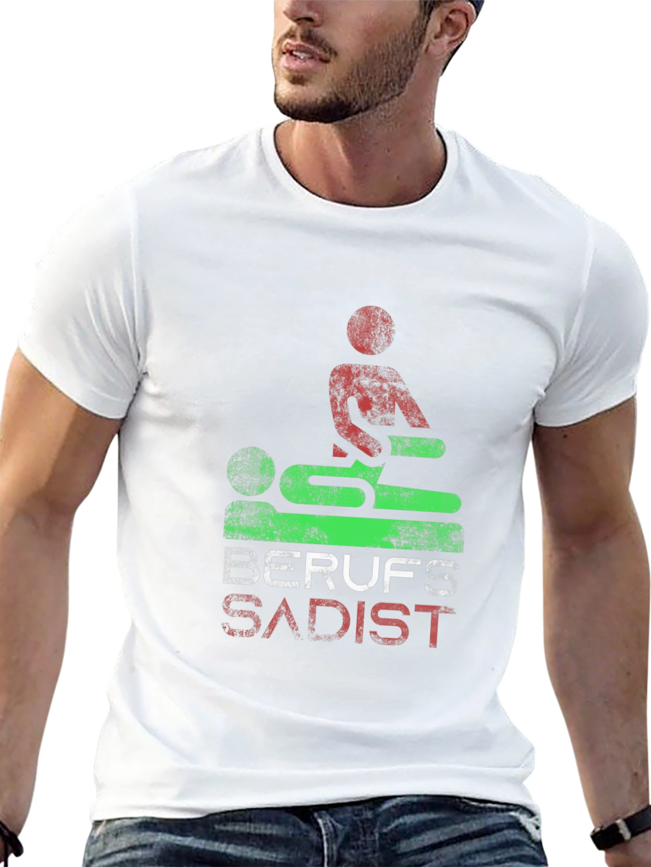 Black Berufs Sadist Graphic Tee - Black Unisex T-Shirt view 13