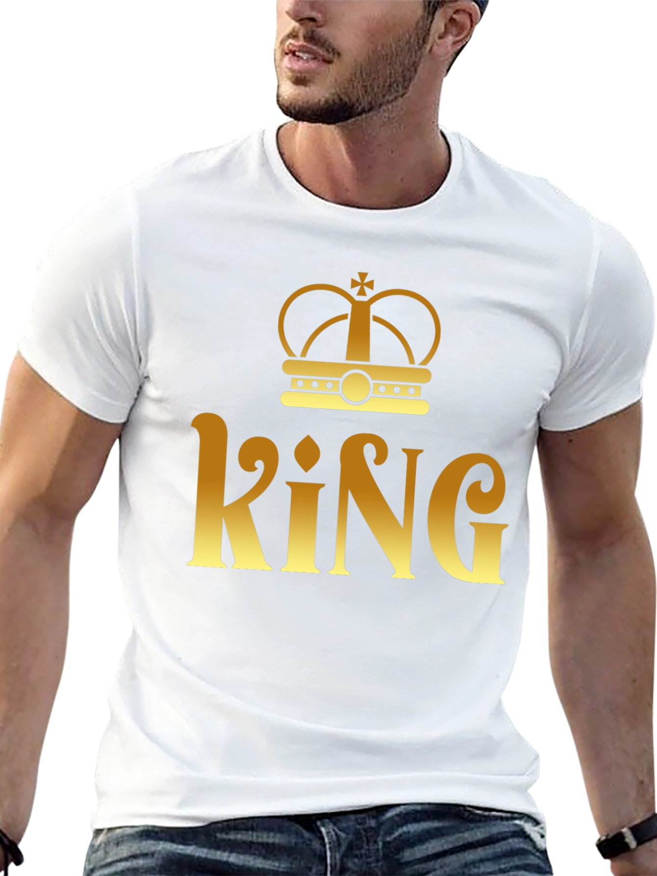 Black King Crown Graphic T-Shirt - Mens Fashion view 13