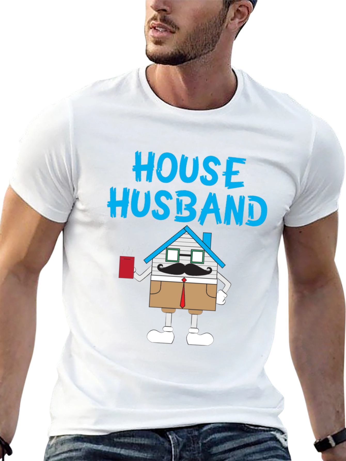 Black House Husband Graphic Novelty T-Shirt view 13