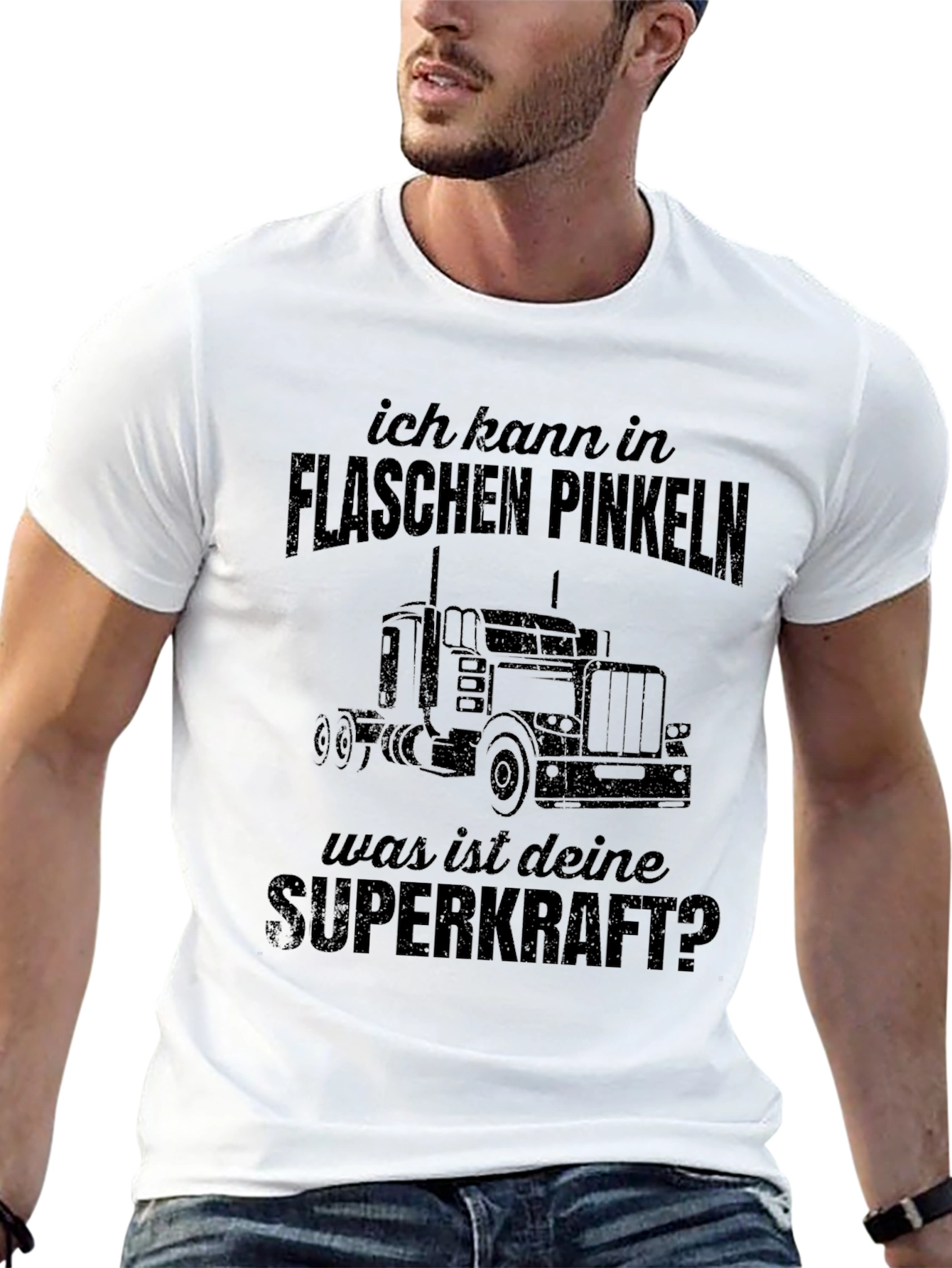 Black Ich Kann in Flaschen Pinkeln T-Shirt Funny Trucker Tee view 13