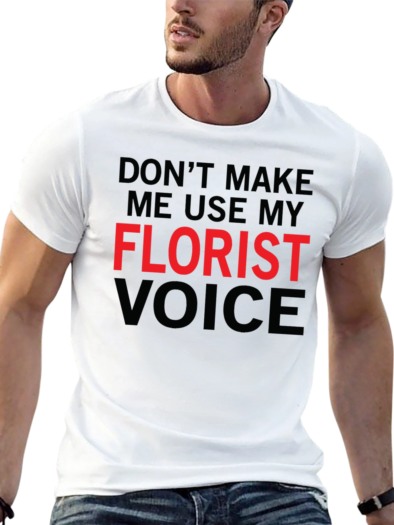 Black Florist Voice Novelty Graphic T-Shirt view 13