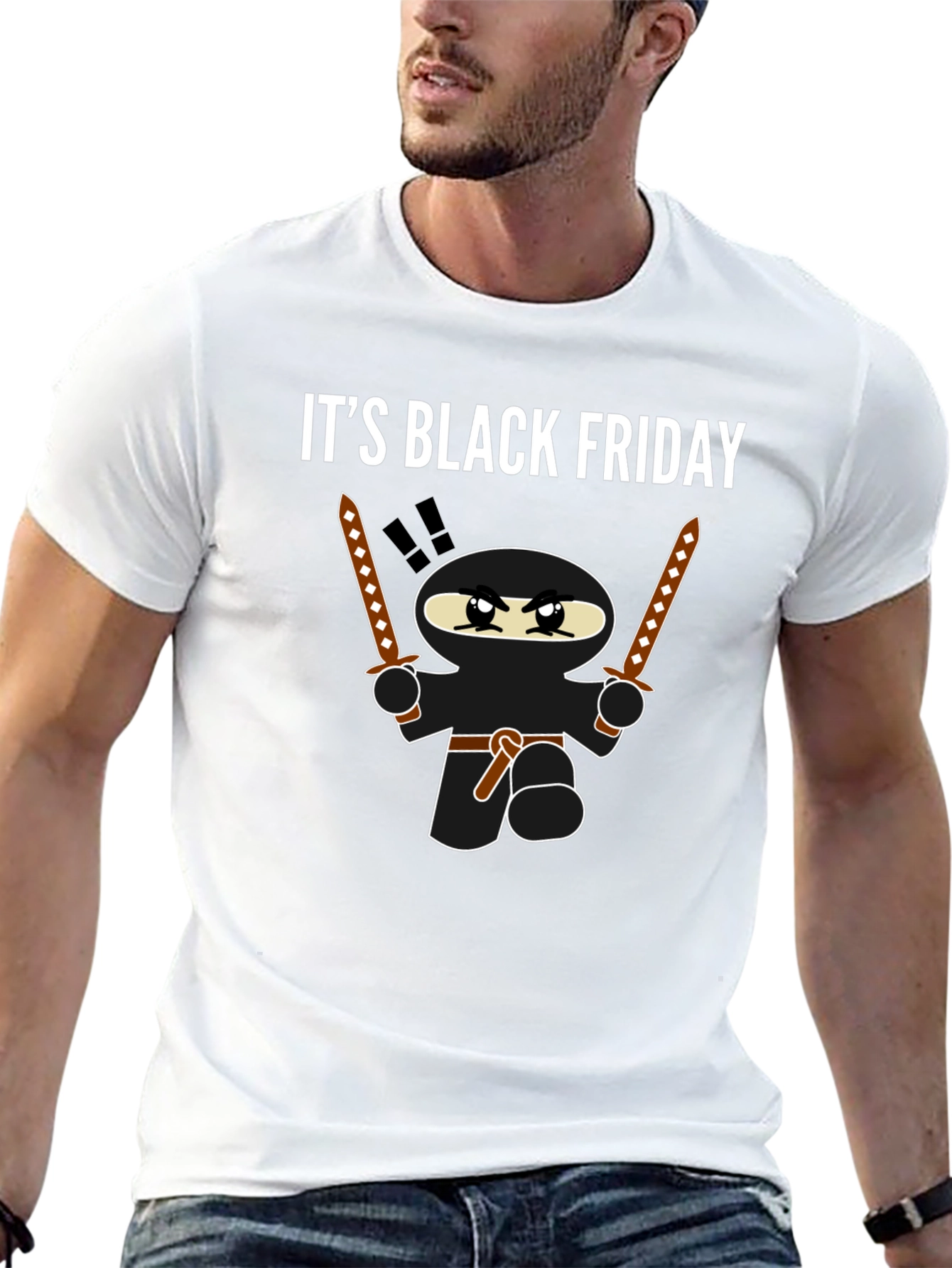 Black It's Black Friday Ninja T-Shirt view 13