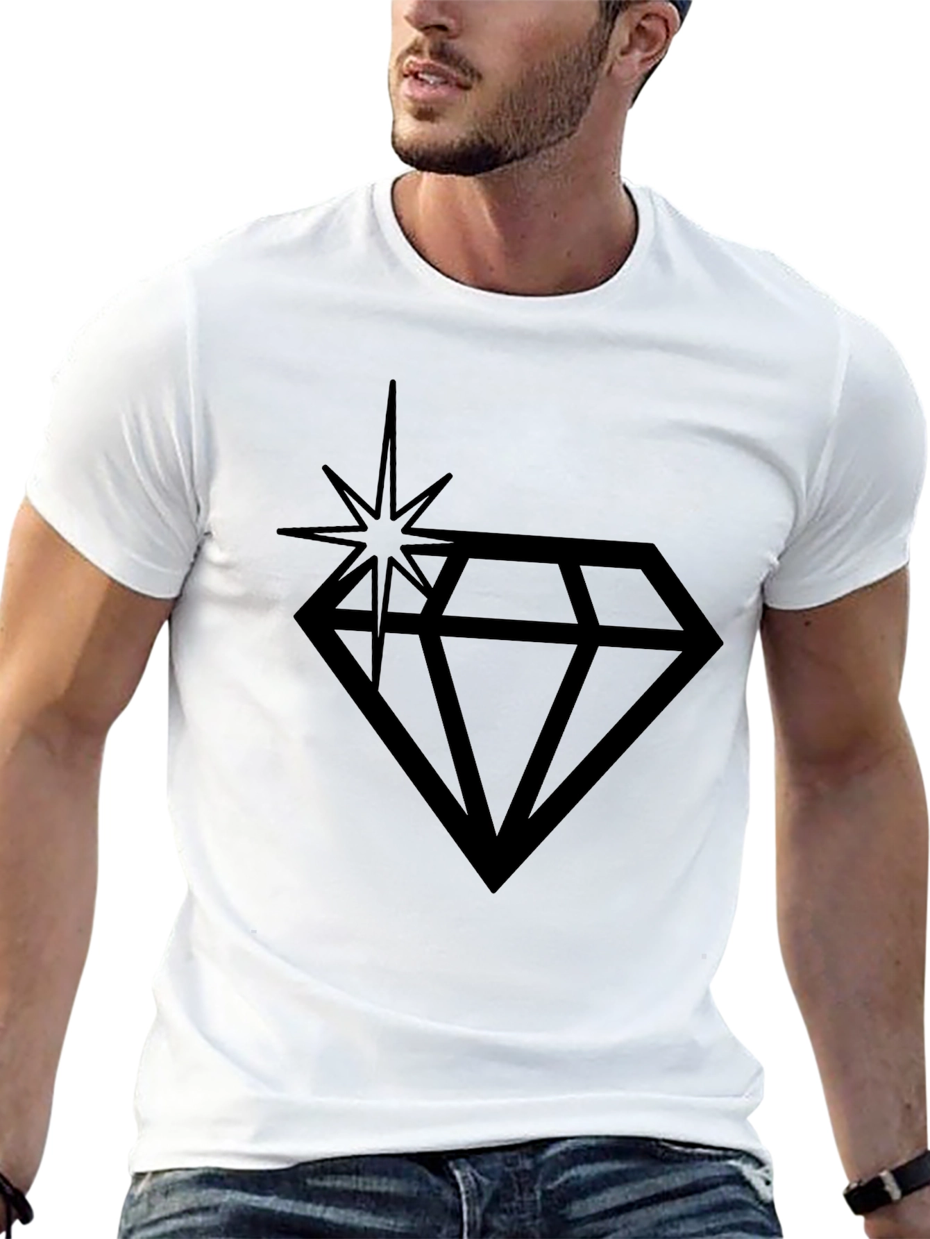 Black Black Diamond Star Graphic Tee - Men's view 13