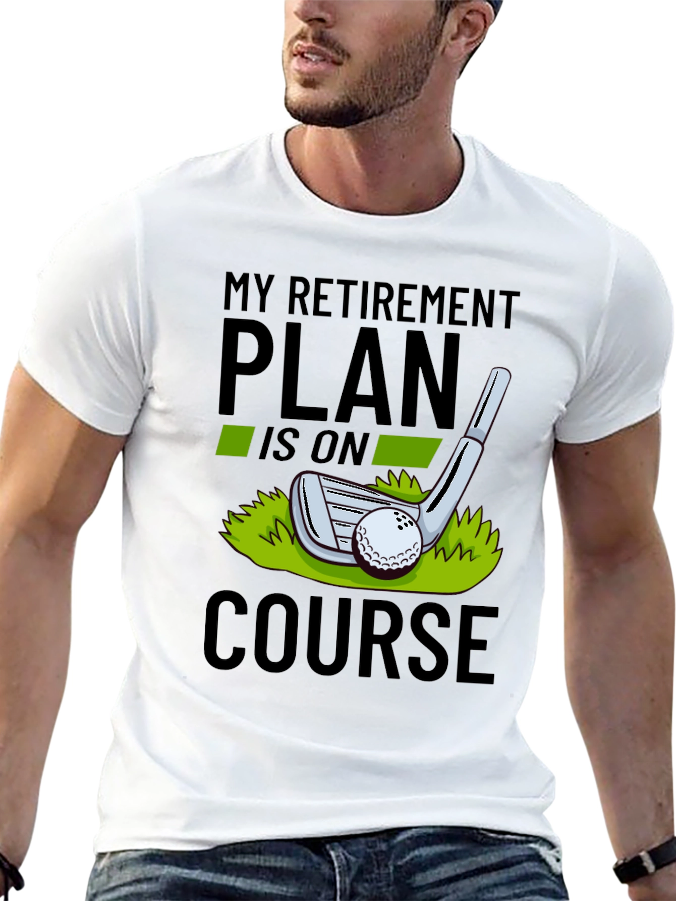 Black Golf Retirement Plan T-Shirt view 13