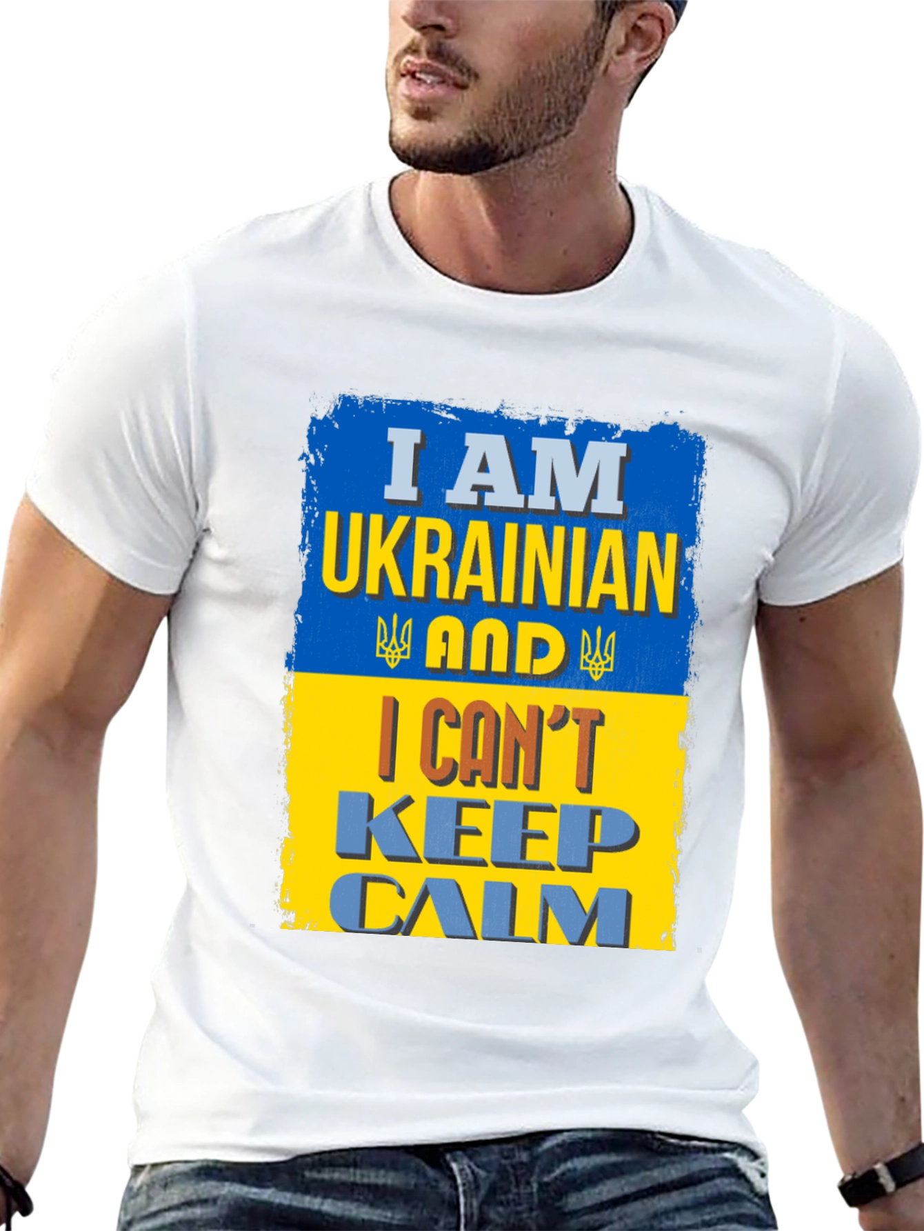 Black I Am Ukrainian And I Can't Keep Calm T-Shirt view 13