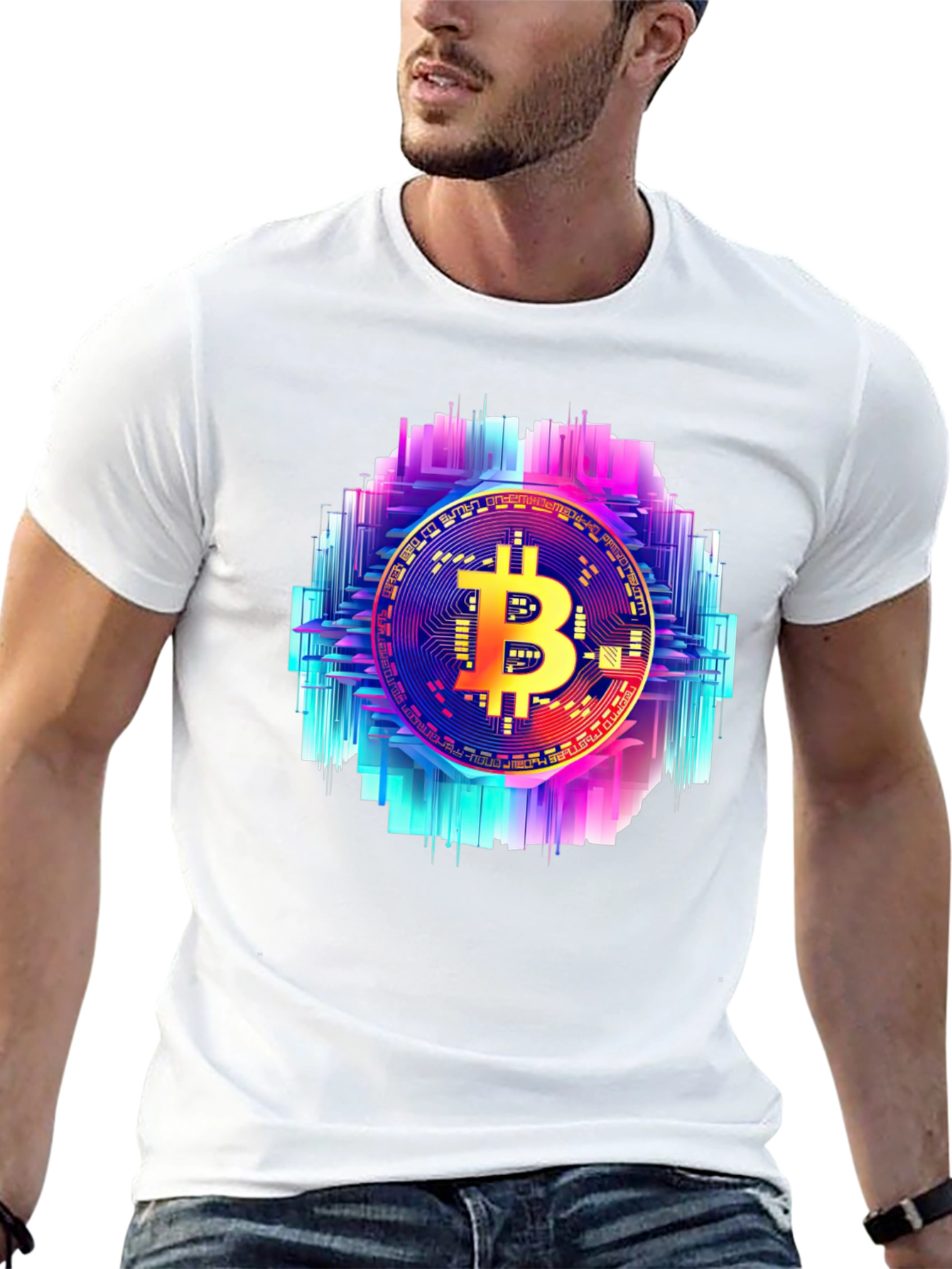 Bitcoin Circuit Graphic Tee - Crypto Style - 13