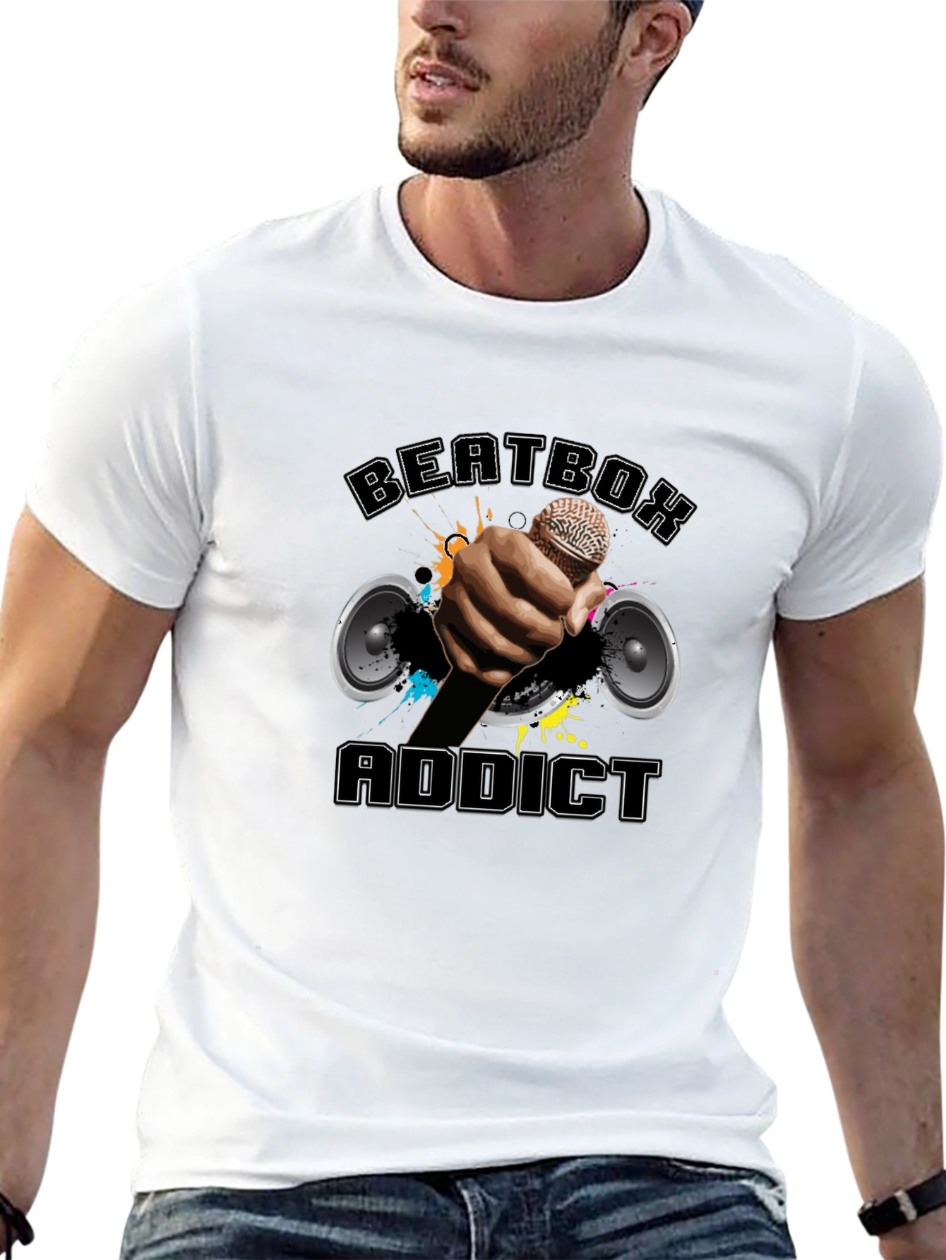 Black Beatbox Addict T-Shirt view 13