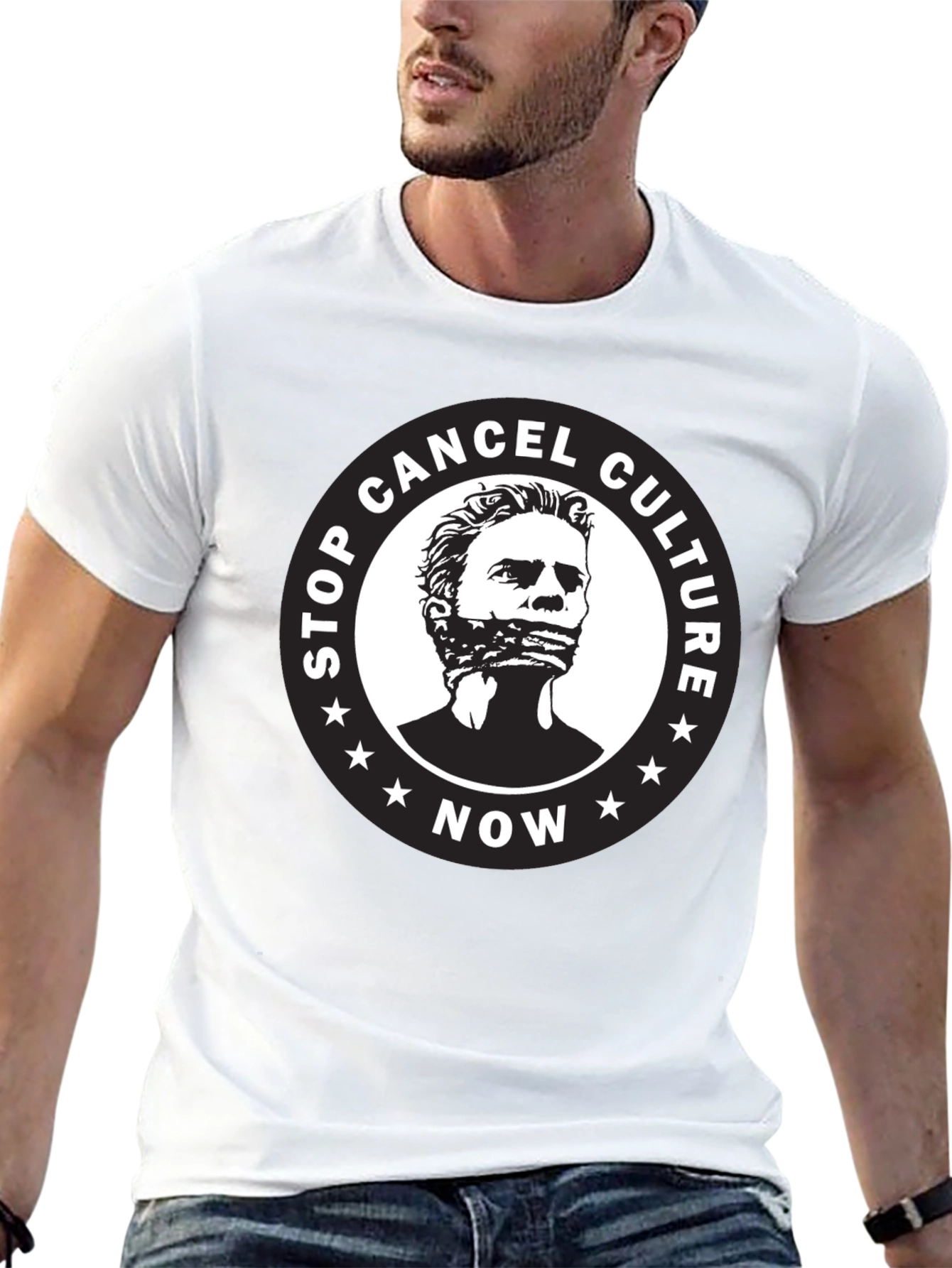 Black Stop Cancel Culture Graphic T-Shirt view 13