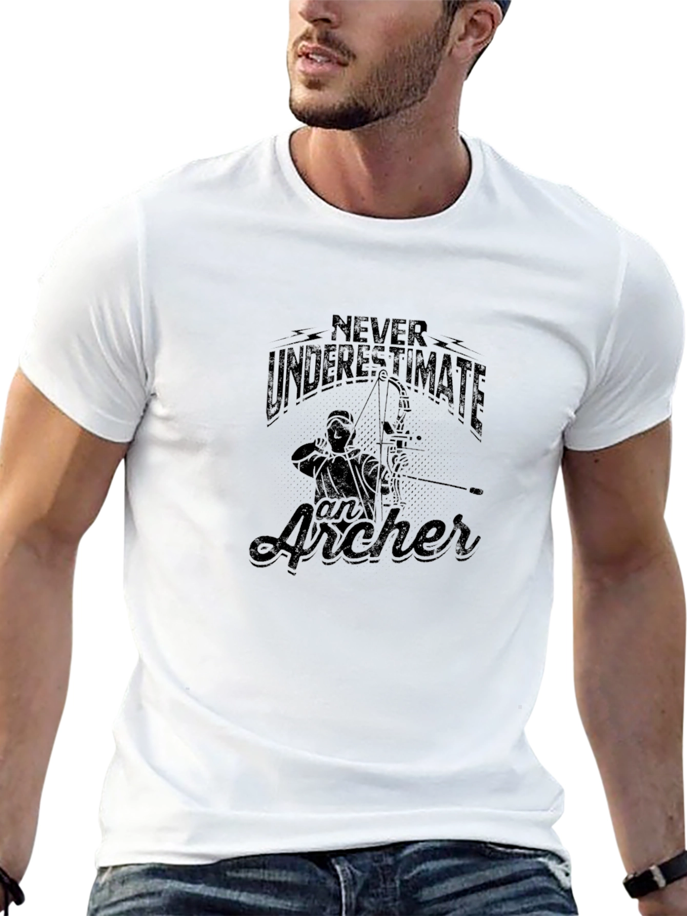 Black Archer T-Shirt - Never Underestimate view 13