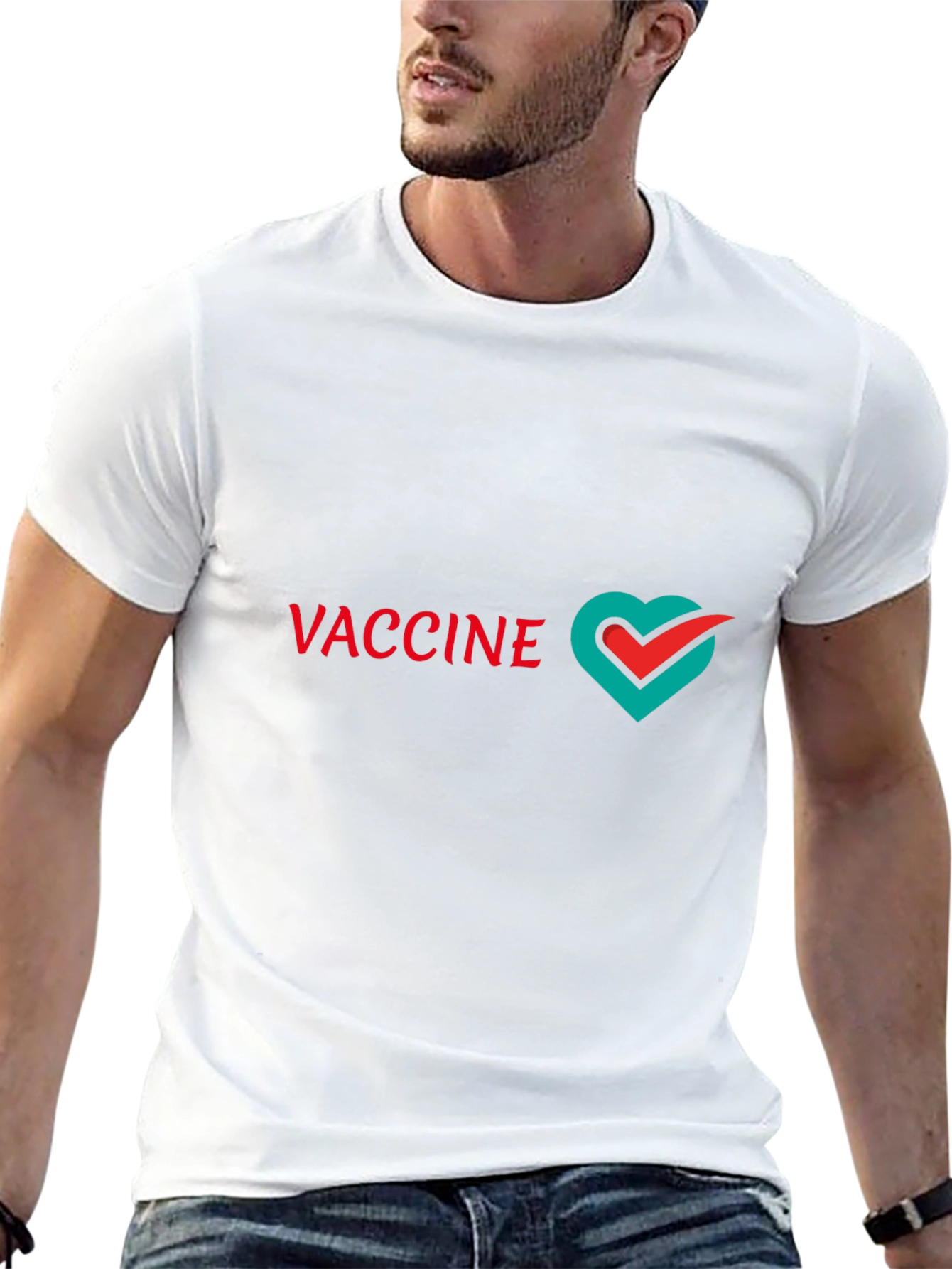 Black Vaccine Love T-Shirt - Stylish & Supportive view 13