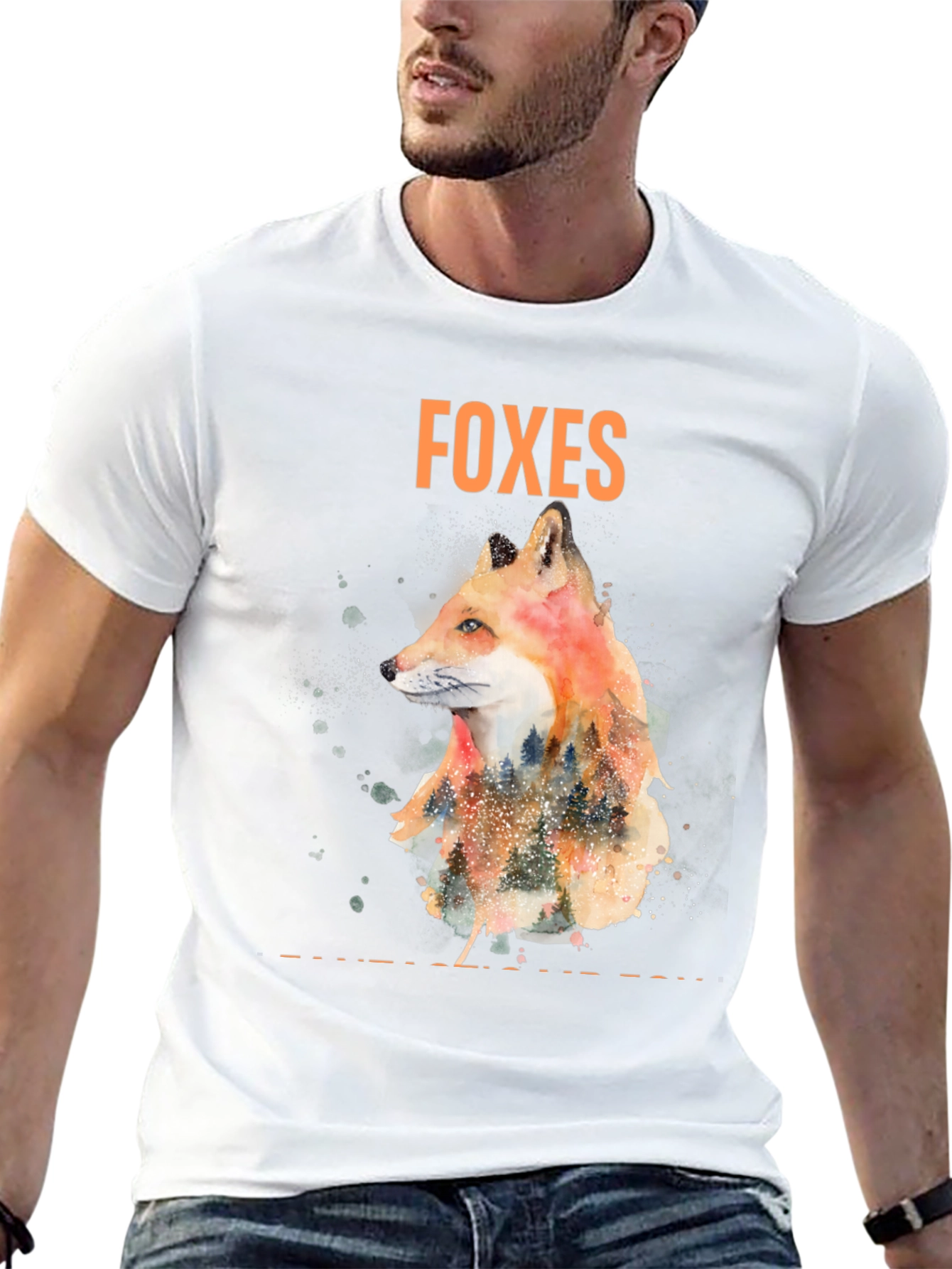 Black Foxes Graphic Tee - Nature Inspired Design view 13