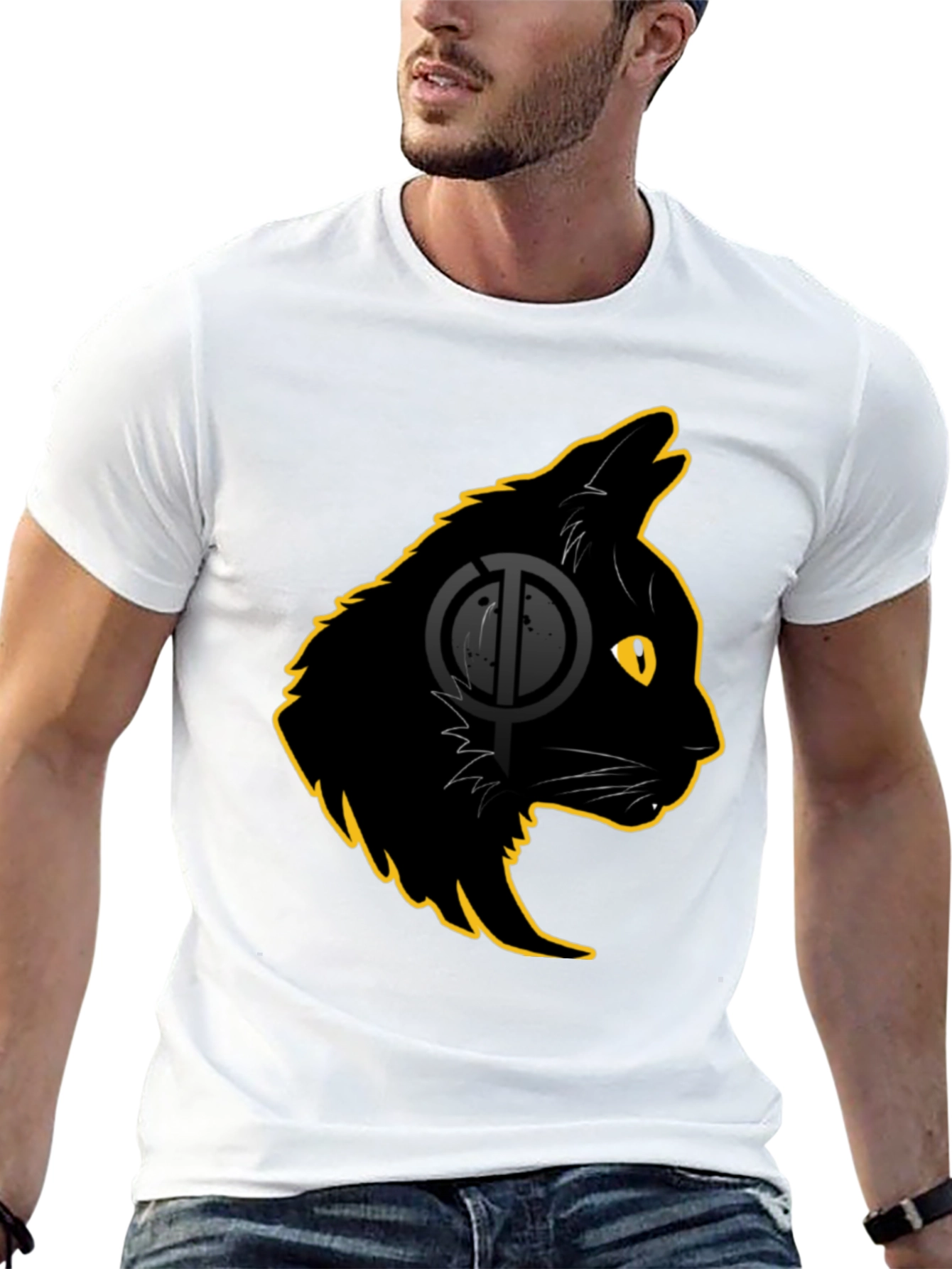 Black Black Cat Graphic T-Shirt - Stylish Cat Lover Tee view 13