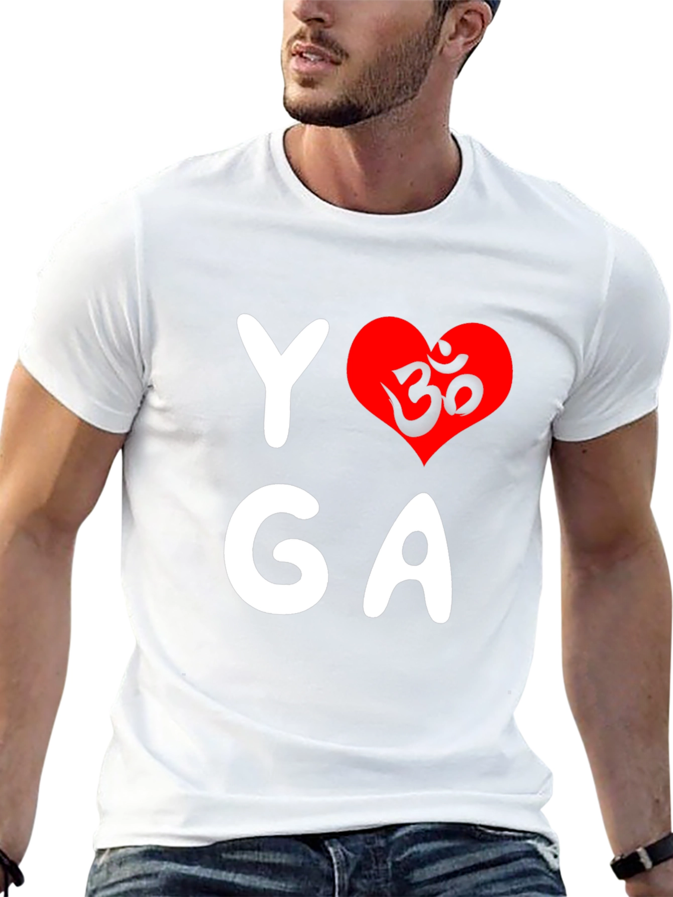 Black Yoga Love Graphic T-Shirt - Black view 13
