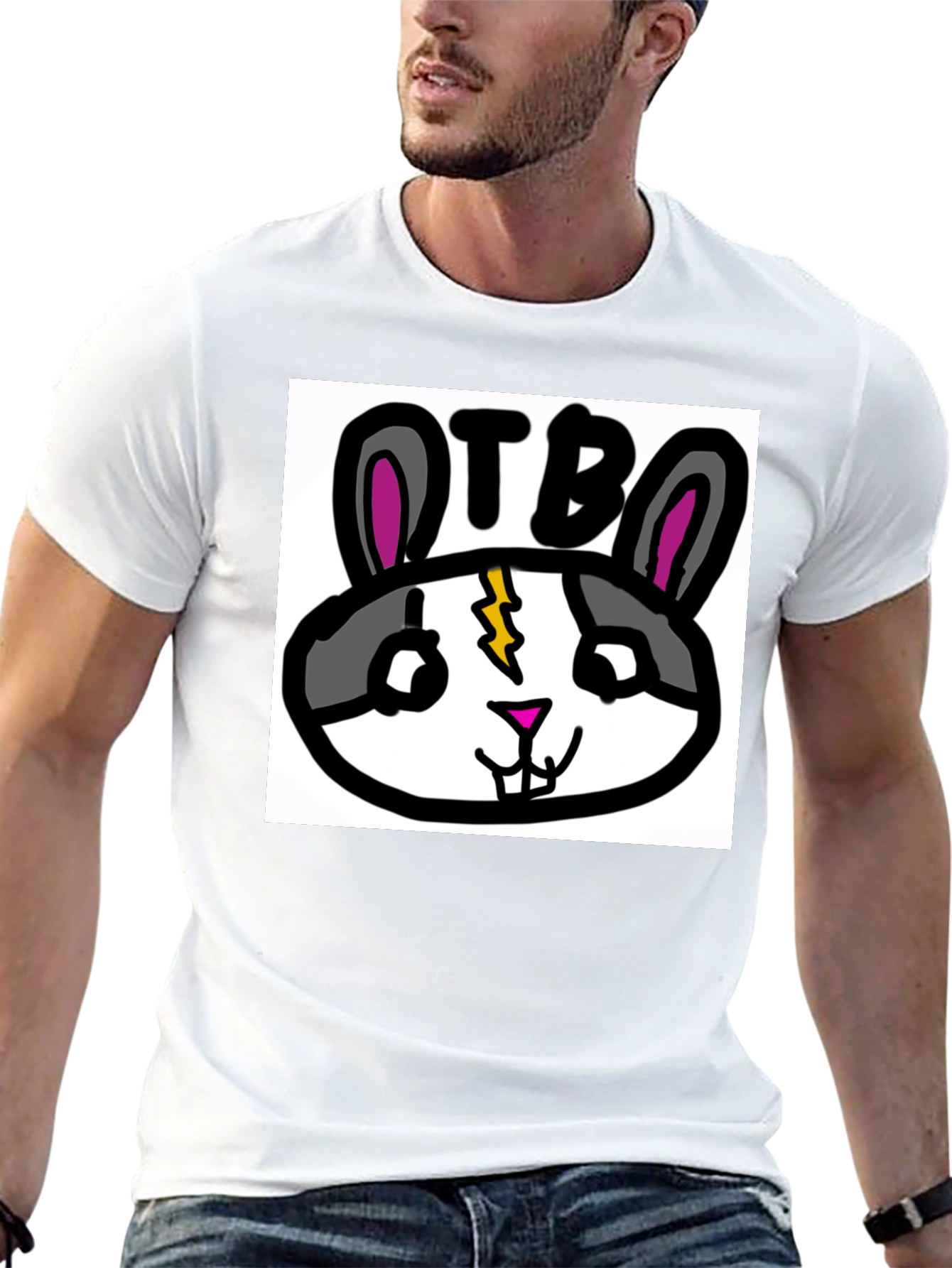Black OTB Rabbit Graphic T-Shirt - Black view 13