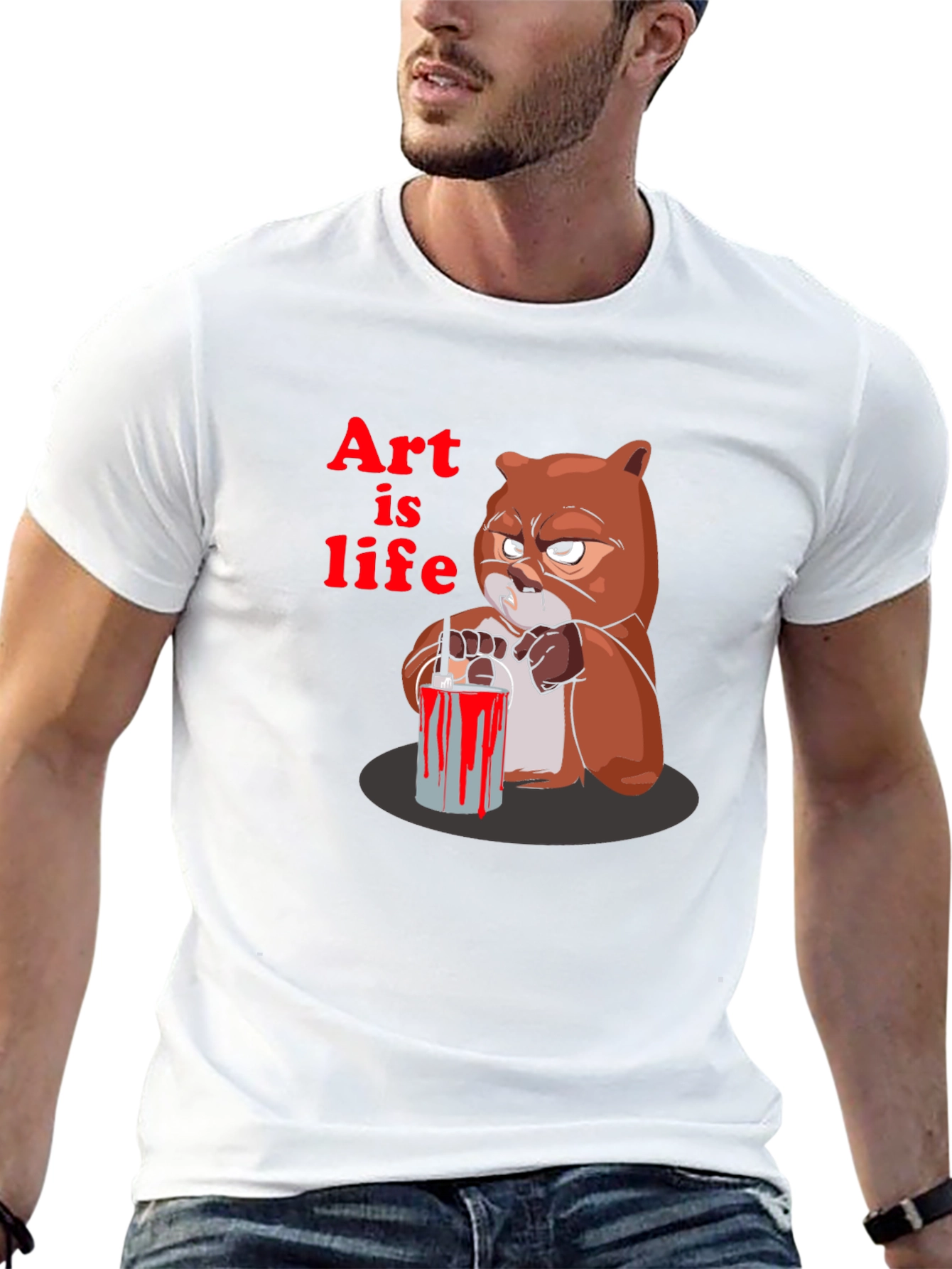 Black Art is Life Graphic Print Crew Neck T-Shirt view 13
