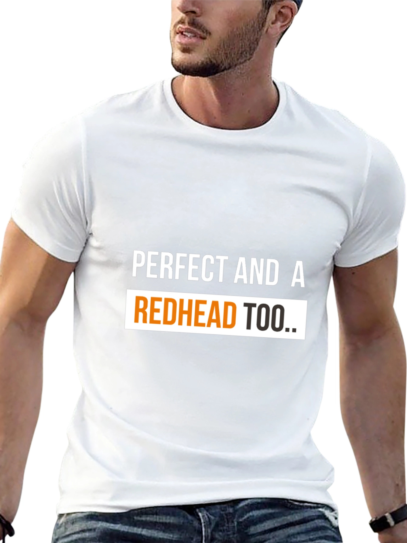 Black Perfect Redhead Tee - Bold Graphic T-Shirt view 13