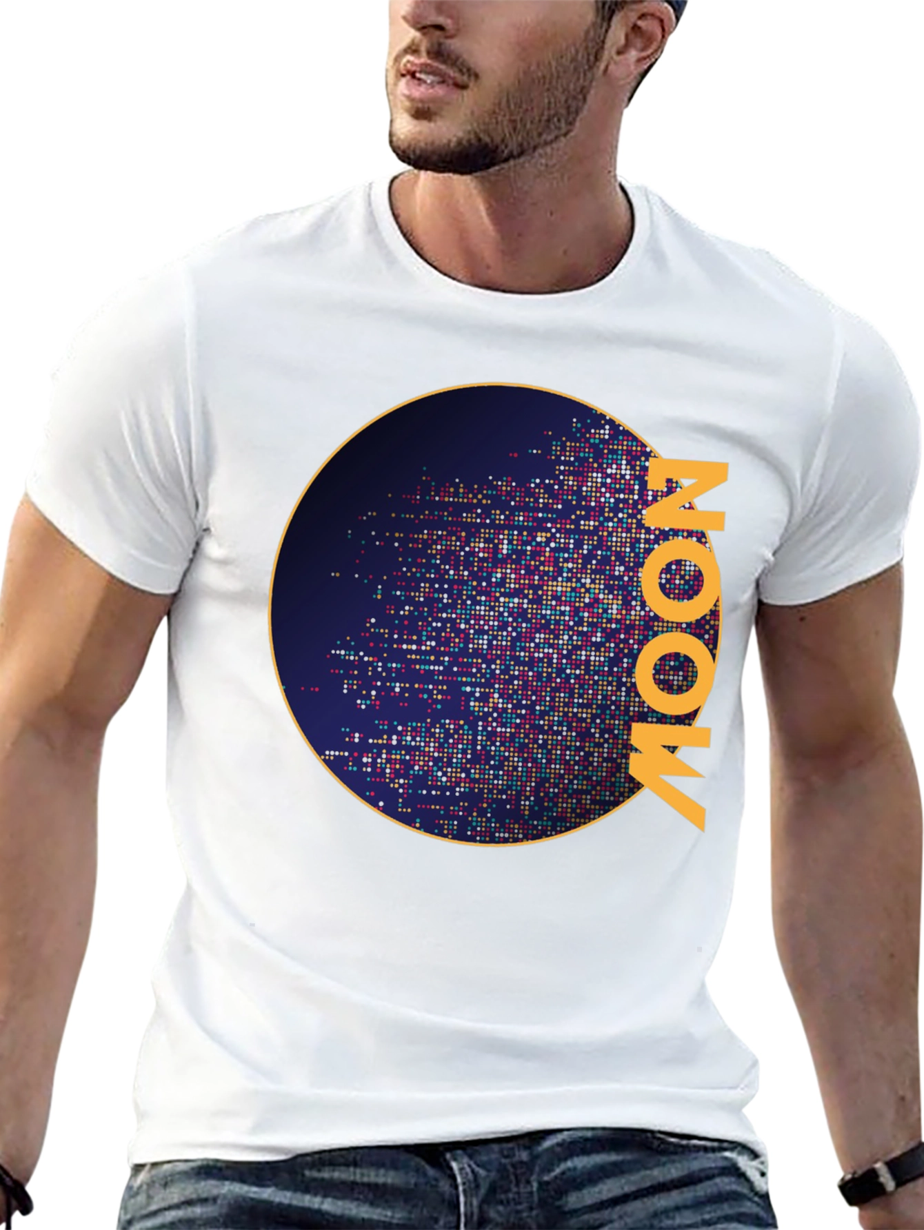 Black Moon Graphic Black T-Shirt view 13